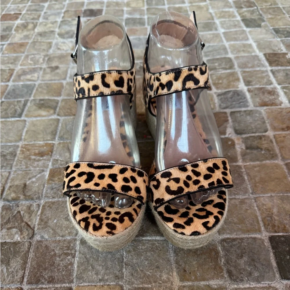 Steve Madden Leopard Print Wedge Sandals